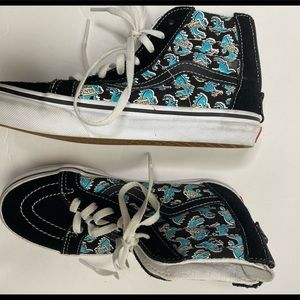 VANS off the Wall Youth Size 2.5 Dinosaur High Top